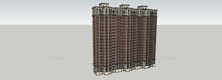 简欧高层住宅楼(71303)su模型下载