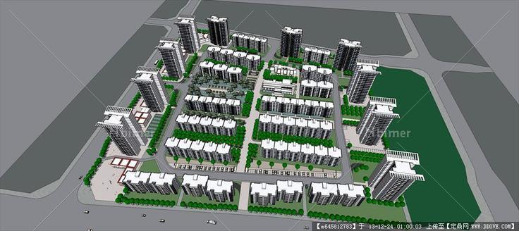 住宅小区sketchup模型