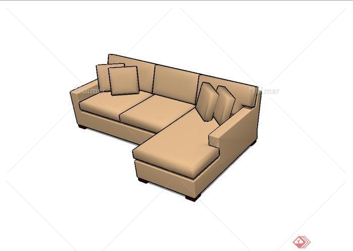 某现代风格详细室内沙发设计SU模型[原创]