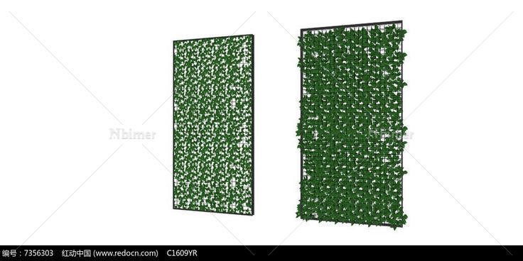 绿植墙SU模型