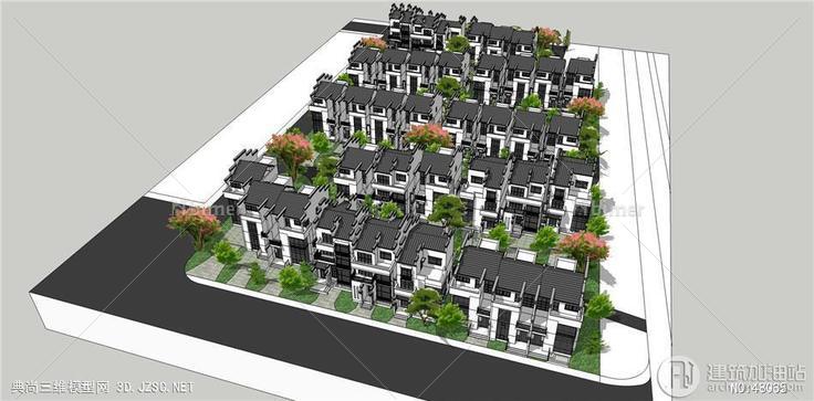 5562住宅规划 su模型 3d