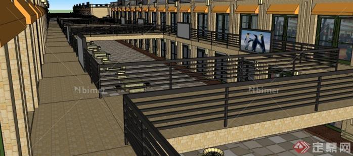 购物街建筑规划设计方案SketchUp模型[原创]