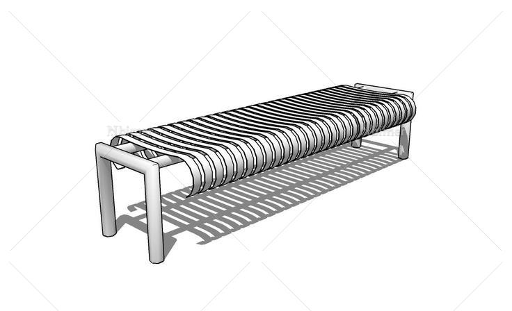 园林坐凳2(129533)su模型下载