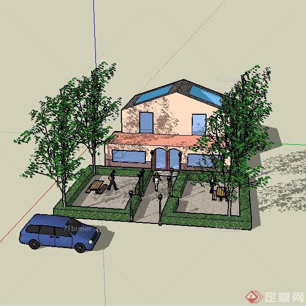 某住宅以及室外景观设计SU模型