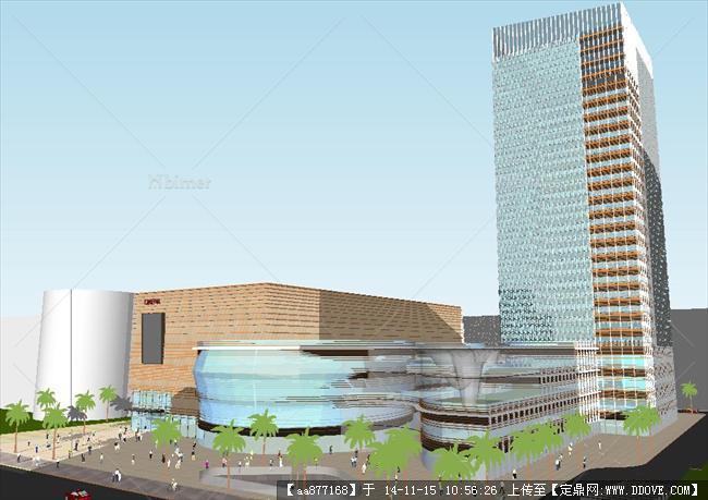 扬州商城建筑方案精细SU设计模型