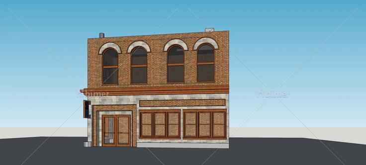 欧式小商业楼(77841)su模型下载