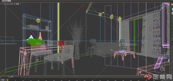 某室内装饰设计客厅空间3DMAX模型素材