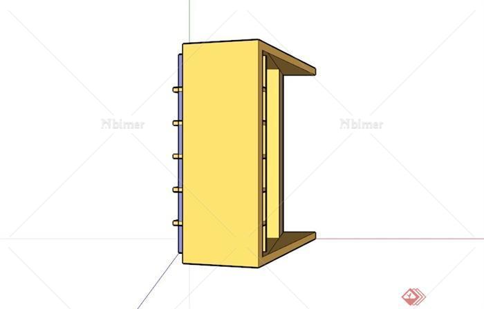 现代格子酒柜设计SU模型
