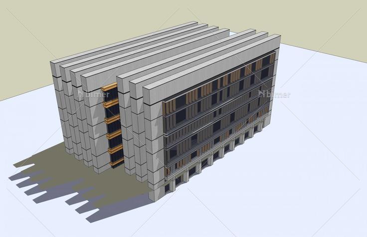 现代多层办公楼(44450)su模型下载
