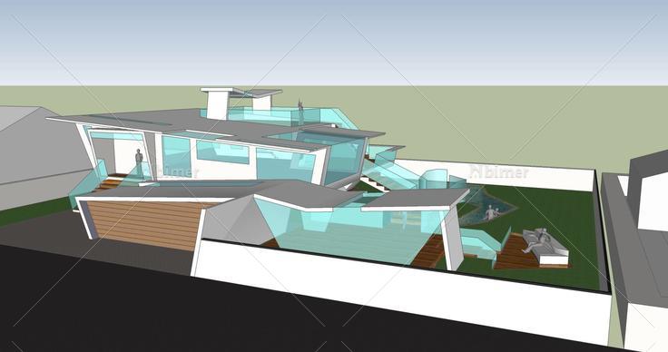 现代住宅设计(102639)su模型下载