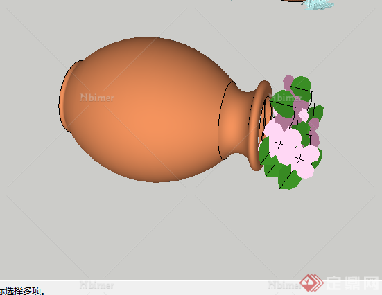 某园林花钵设计SU模型素材2