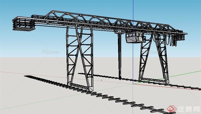 桁架式龙门吊SU模型[原创]
