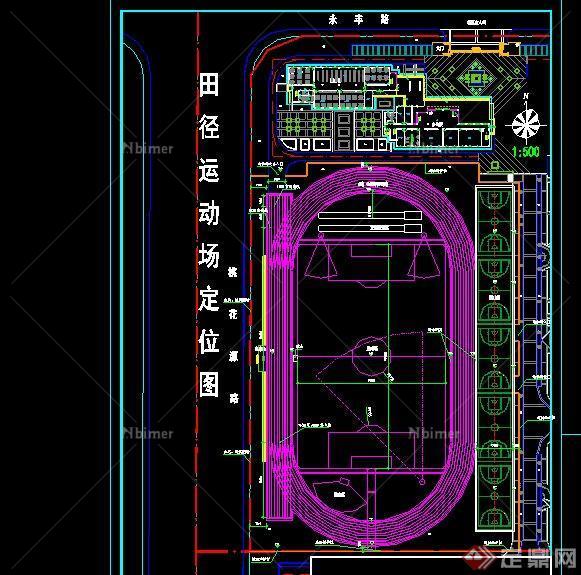 某400米跑道cad施工圖