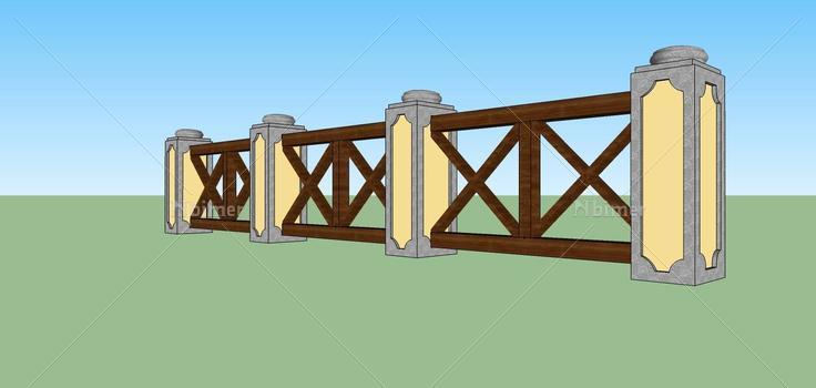 建筑构件-栏杆(69998)su模型下载
