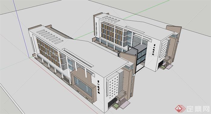 某中小学校建筑设计SU模型