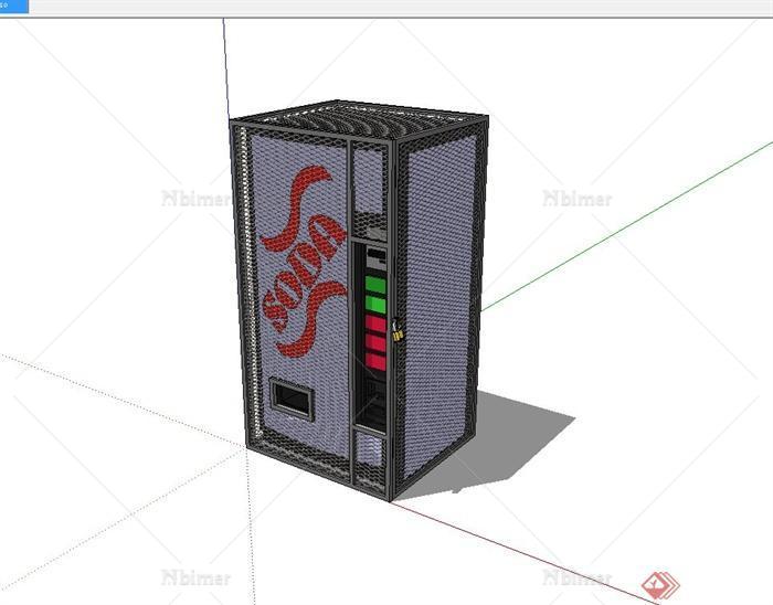 某户外自动售货机设计su模型