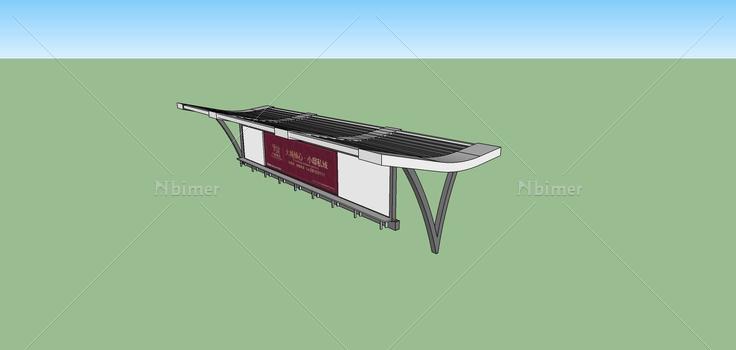 公交车站(69879)su模型下载