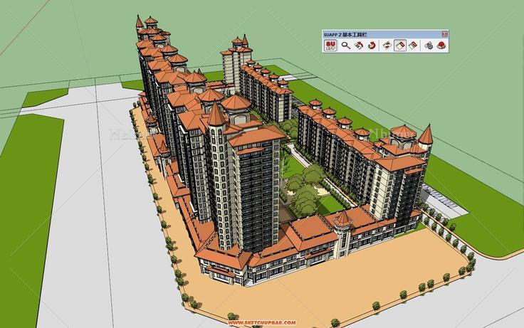 新人分享一个高质量住宅+沿街商业模型