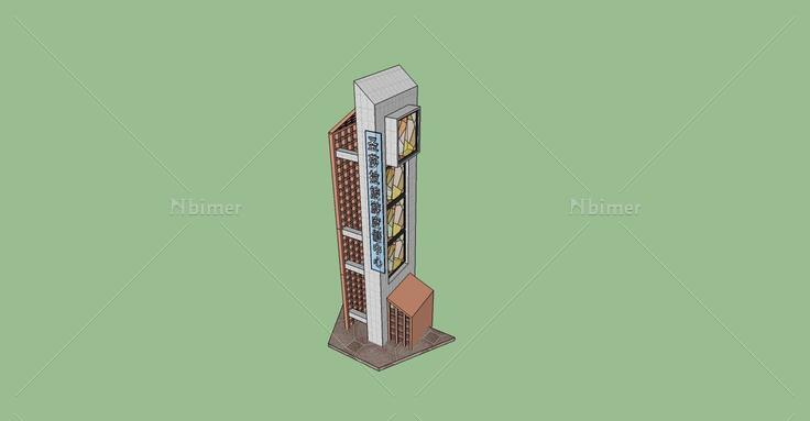 景观-指示柱(75904)su模型下载