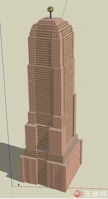 一栋特色综合建筑设计SU模型