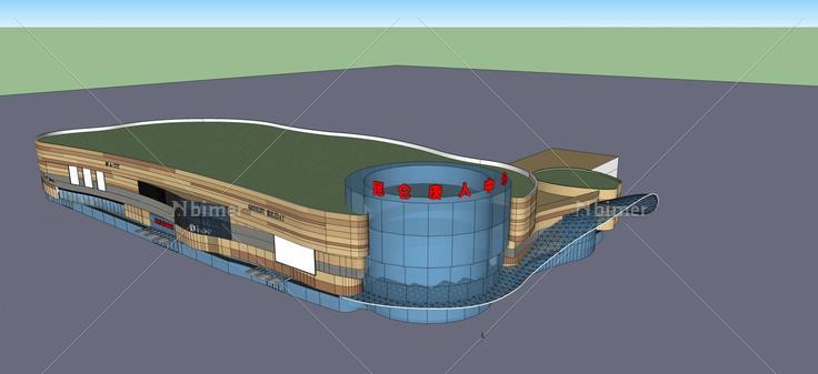 现代风格商场(51111)su模型下载