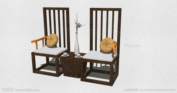 中式椅子和茶几图片