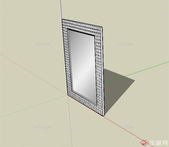 现代风格梳妆镜设计su模型[原创]