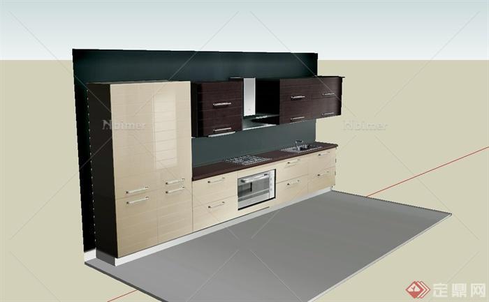 某现代厨房设施设计su模型
