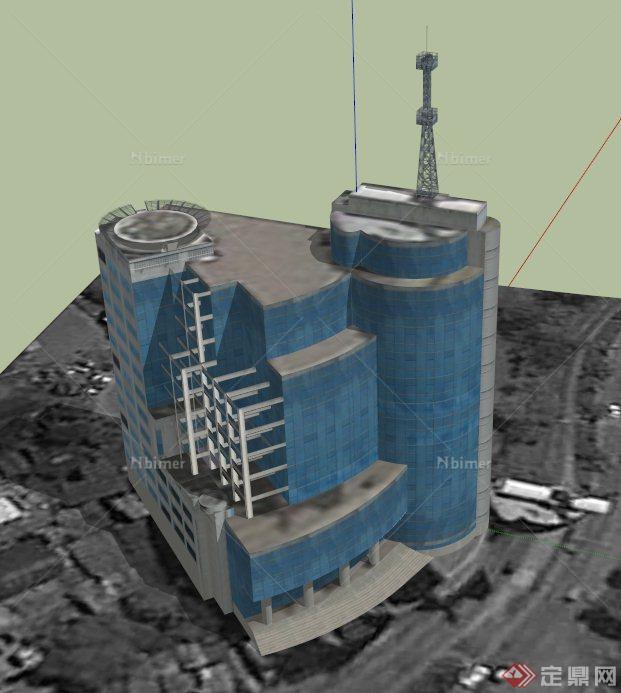 某电信大楼建筑设计SU模型