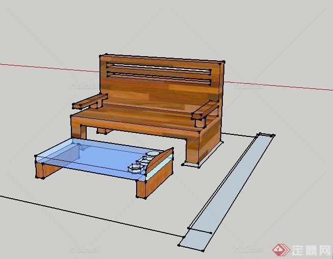 某室内家具桌凳设计SU模型