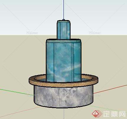 园林景观之喷泉水景设计方案SU模型3