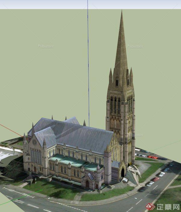 布里斯托尔基督教堂建筑设计SU模型