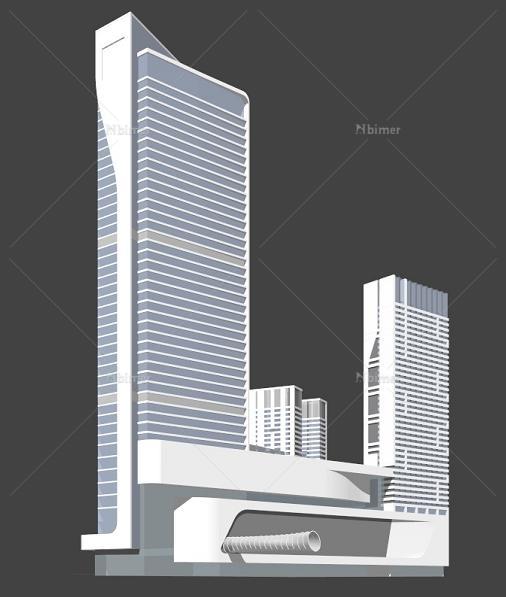 商务超高层酒店方案SketchUp精致设计模型[原创]