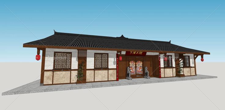 川东北古建筑民居su精模(134732)su模型下载