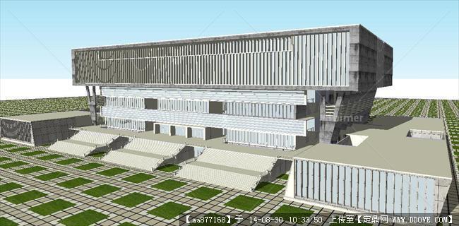 大学体育馆建筑设计精细sketchup模型