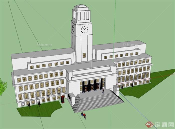 帕金森大楼建筑设计SU模型