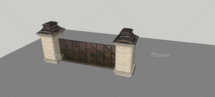 庭院大门(78184)su模型下载