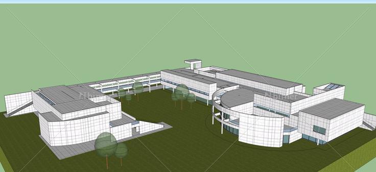 现代多层办公楼(53020)su模型下载