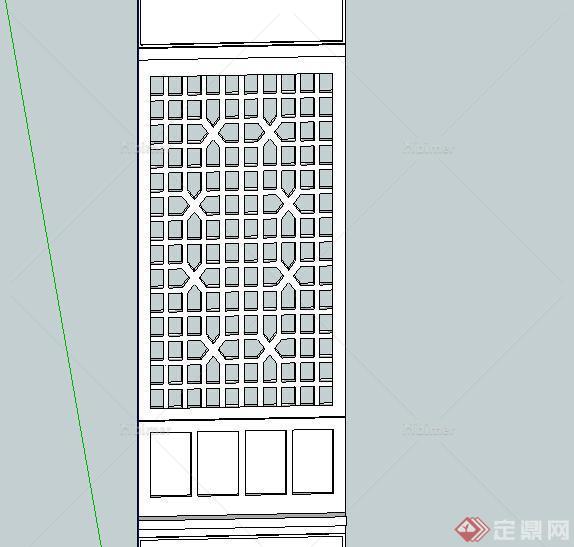 某古典中式窗花设计SU模型参考