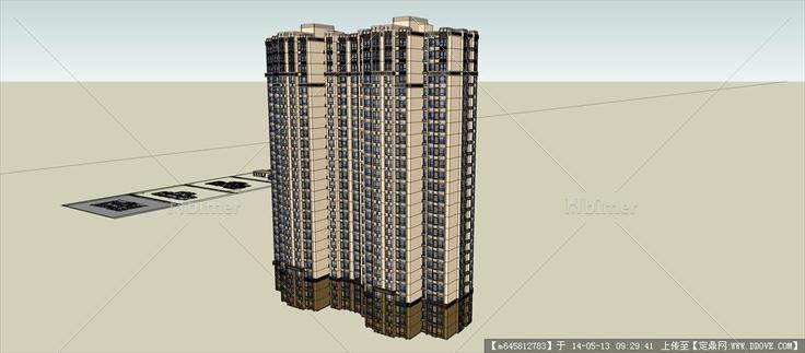 Sketch Up 精品模型---新古典风格高层住宅单体6