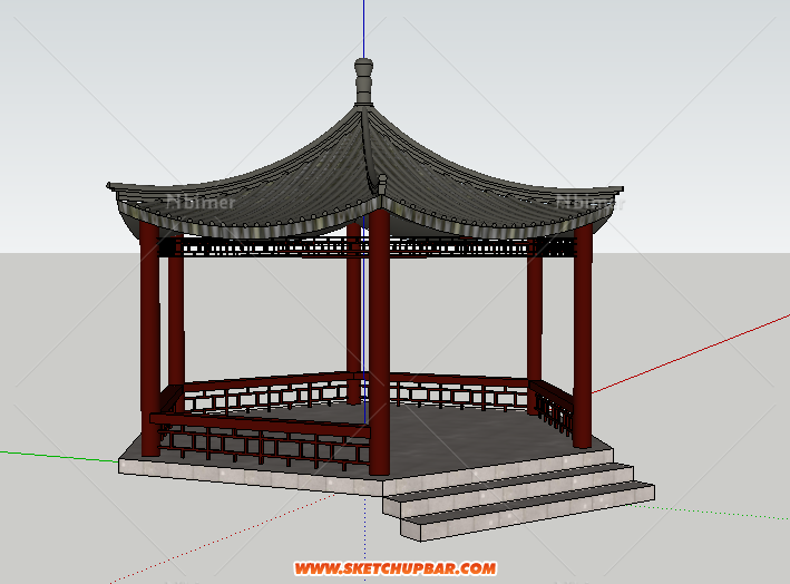 古建亭子和斗拱