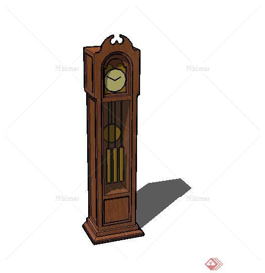 某现代室内家具钟表设计SU模型素材