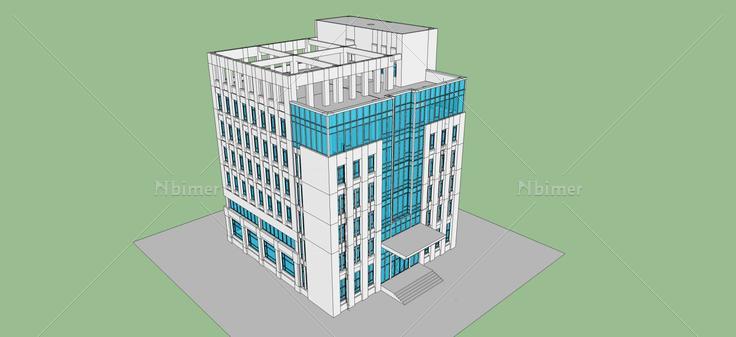 现代多层办公楼(49400)su模型下载