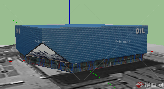 某现代风格博物馆建筑设计SU模型素材28