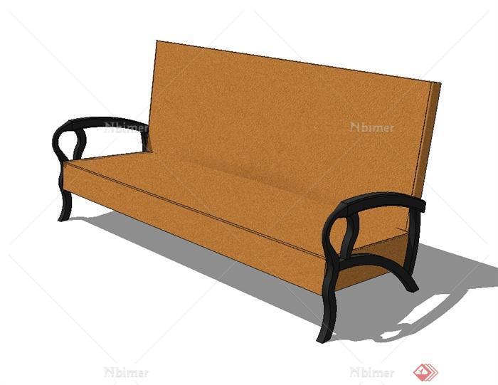 某现代风格休闲沙发椅设计SU模型[原创]