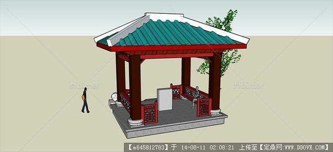 Sketch Up 精品模型---凉亭景观设计方案精细模型