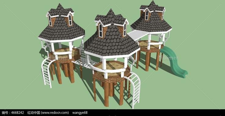 模拟小屋建筑模型