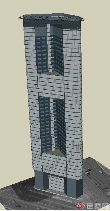 某综合办公大楼建筑设计SU模型