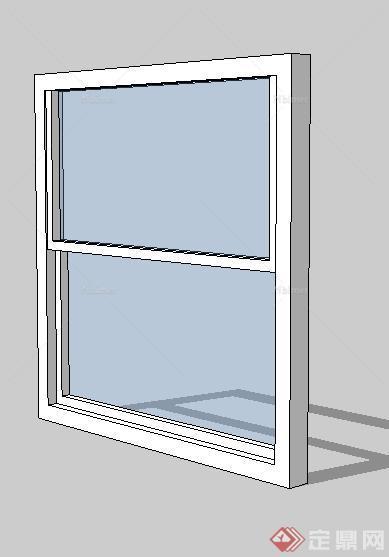 门窗装饰SU模型——双格窗户