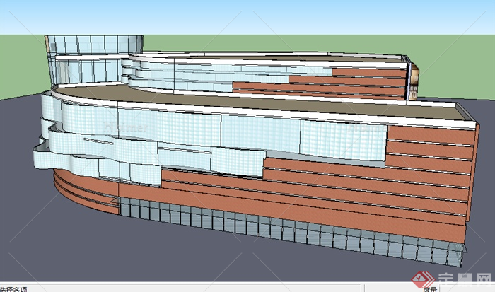 某超现代商业建筑设计SU模型素材